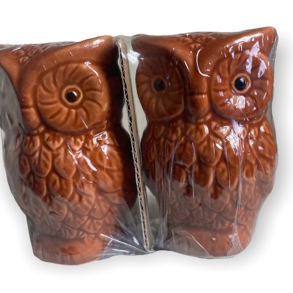 New In Package Brown Owl Salt And Pepper Shakers - Picture 2 of 6